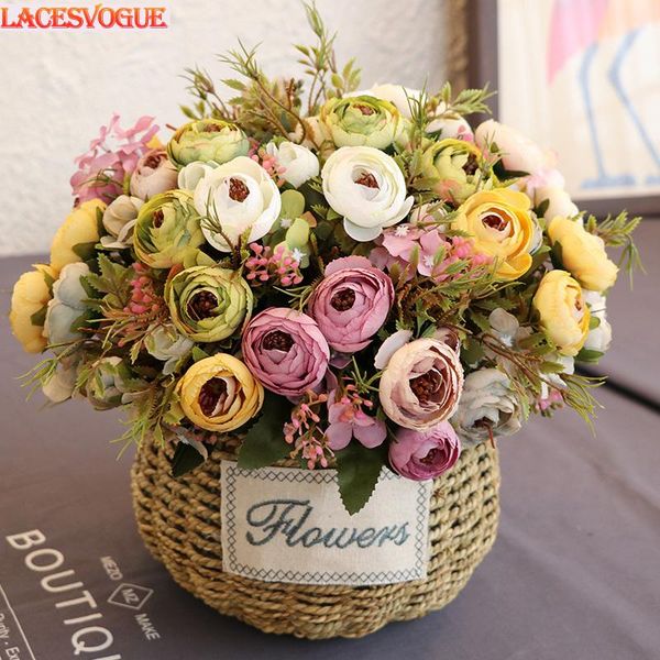 

european simulation flower rose peony flower bud diamond rose decoration pgraphy props fake flowers