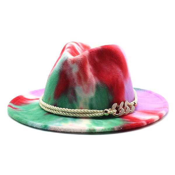 

fedora hat for woman british style tie dye winter wide brim wool felt hat gentleman wedding hat, Blue;gray