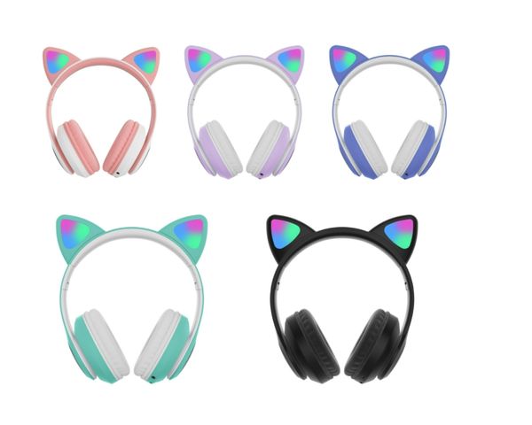 Cat Ear Wirels Headphon STN-28 Bluetooth Earphon Kulaklık Seti Yanıp Sönen 5.0 KIRILI VE BEDAVA KARTI TOTLINGINGEREO BLUETOOT