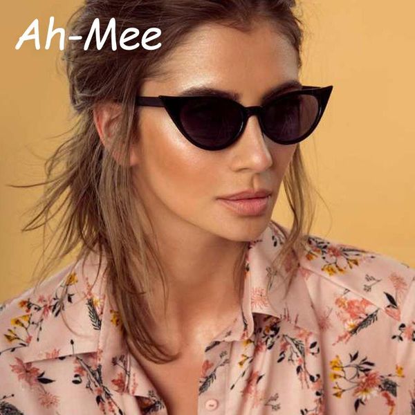 

sunglasses small cat eye for women red vintage cateye triangle women's transparent sun glasses retro ladies shades, White;black