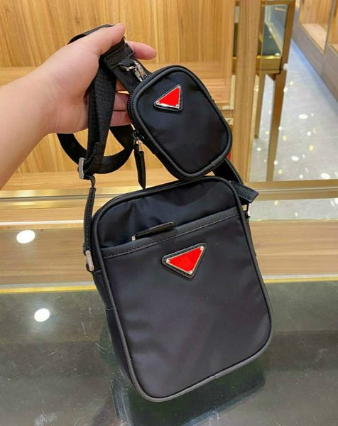 

mens and women's crossbody bags designer's shoulder bags 2-piece mini size solid black color pd20092503