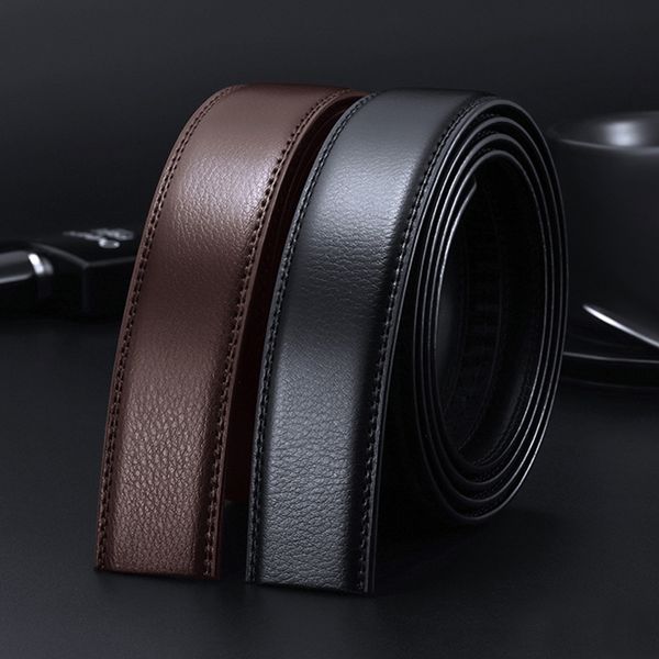 

two layer real body headless for men's automatic two layer real headless men's beltbuckle 3.5cm belt and belt irnqz, Black;brown