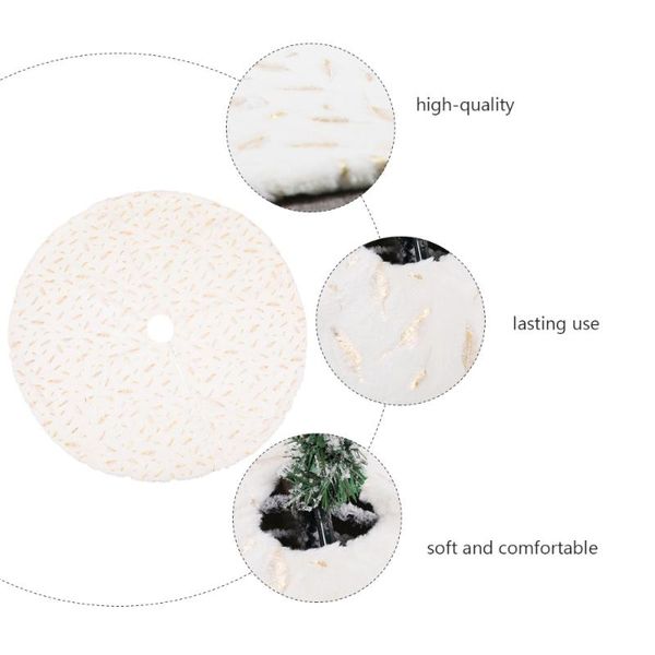

1pc creative feather soft tree skirt for tree party christmas