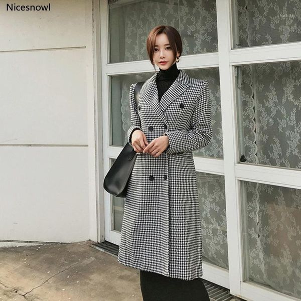 

fashion women comfortable warm plaid coat new arrival temperament vintage thick holiday outdoor trend lady trench1, Tan;black