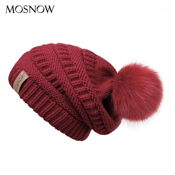 

winter hat woman beanie pompom fashion fur pompom hats skullies casual women's cap knitted bonnet girl 's hat female slouchy1, Blue;gray