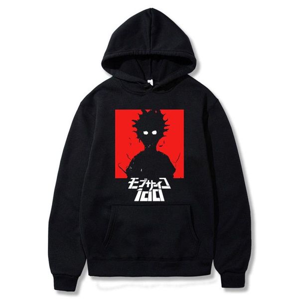 

mob autumn 100 hop funny hoodie new psycho anime face menhip split authentic winter hoody fleece sweatshirt itewi, Black;white
