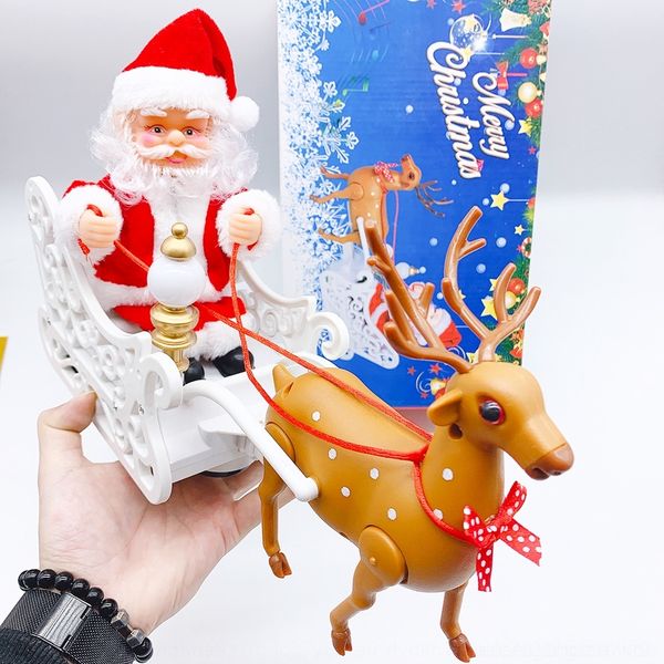 

jginr santa creative toy oxh87 cart music decoration children's clothing creative gifts santa claus elk children decoration claus gifts