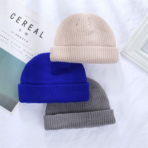 

fall and winter landlord hat casual versatile cap knitted wool hat solid color warm outdoor street hat 14 colors 92 n2