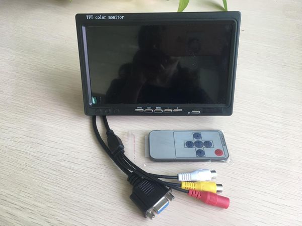 

support car reversing 800x480 7 inch vga av color lcd tft tv monitor with audio1