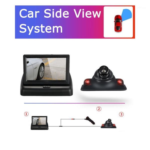 

car front rear side view system with 4.3" foldable tft lcd monitor hd led /night vision waterproof camera1