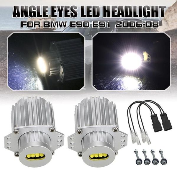 

olomm 2pcs angel eyes led headlight marker bulb light error for e90 e91 06-081