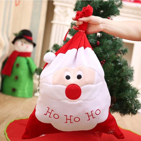 

15pcs / серия горячие продажа рождество санта сакс 2 стили merry christmas gift treat candy bag санта-клаус снеговик декор для подарков детс