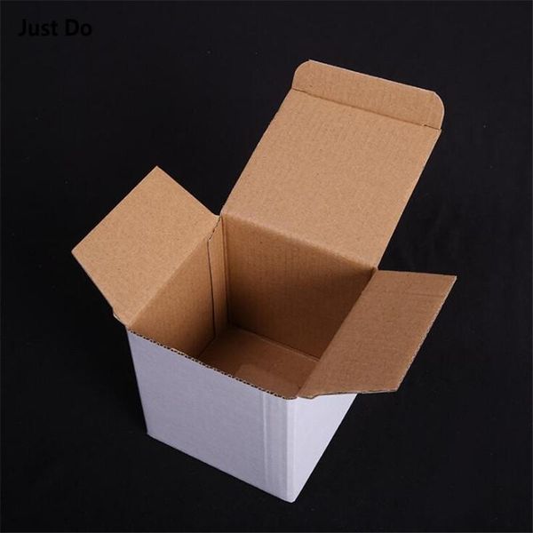 

gift wrap 10*10*10cm 15pcs white corrugated cardboard boxes 3-layer mailer for express delivery