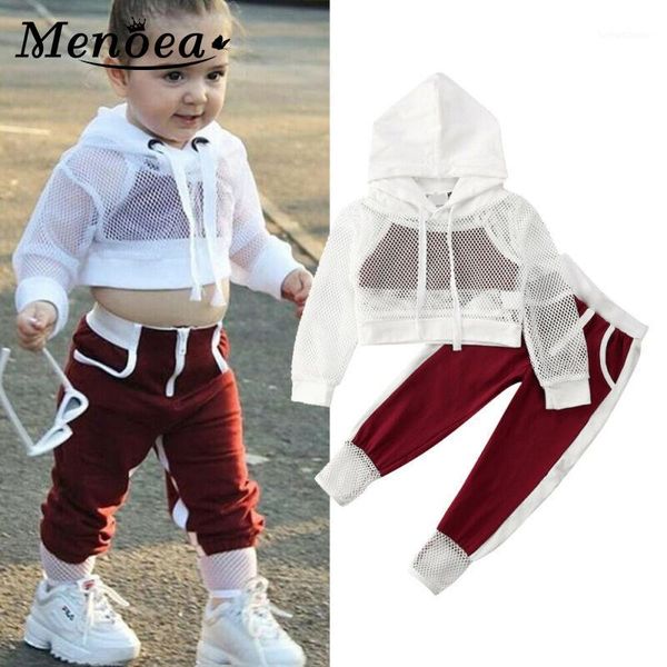 

clothing sets menoea 2-6y baby girls set summer fashion style casual hollow hoodied pants outfits girl kids clothes suits1, White