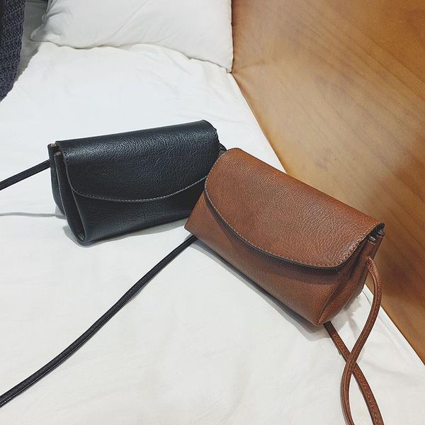 

hbp foreign trade retro double pocket small square bag simple wild mobile phone bag shoulder cross female bag shoulder bags