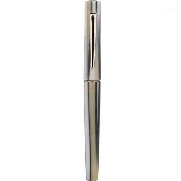 

moonman n3 white celluloid acrylic beautiful stripes fountain pen iridium ef/f nib fashion excellent office writing gift ink pen1