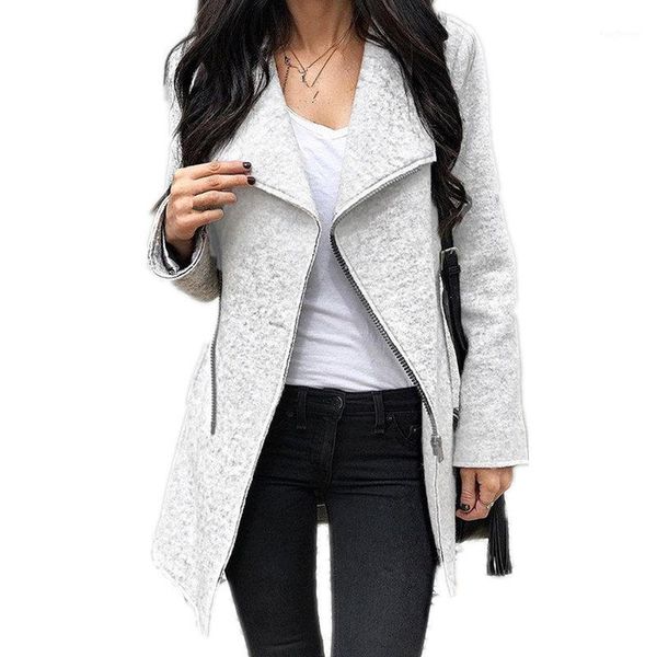 

women's jackets autumn irregular coats fashion long sleeve side zipper female solid sweatshirt women jacket outwear1, Black;brown