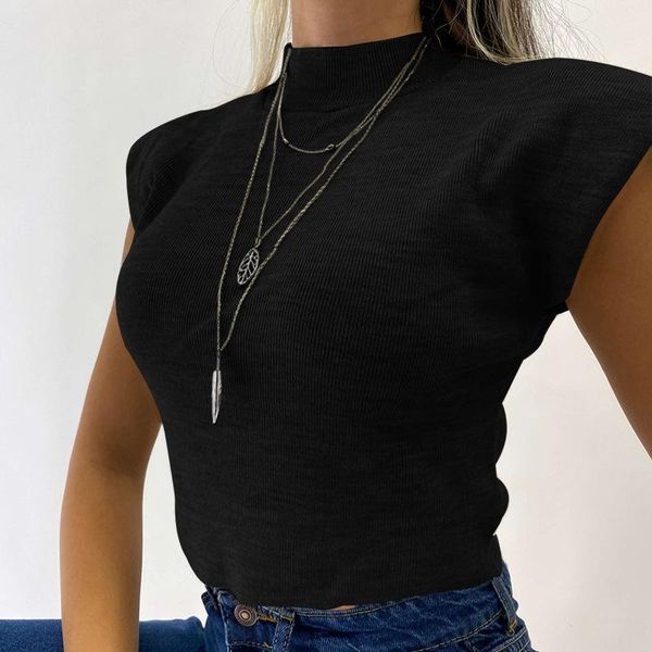 

women's sweaters zoulv temperament female shirt simple high street autumn and winter shoulder pad slim wool short jacket bubble sleeve, White;black