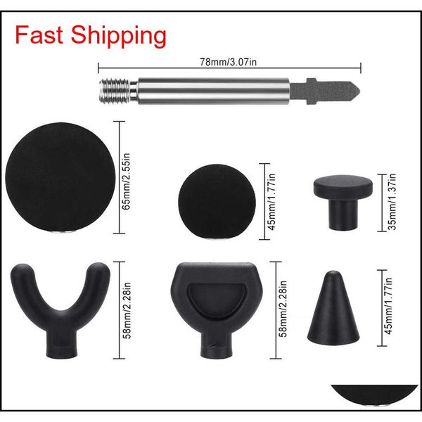 

6pcs/set fasciagun accessories mas adapter muscle relaxation ball tool deep tissue trigge qyleik tore2010