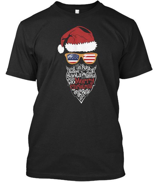 

sport tee shirt short sleeve cotton fitness t-shirts christmas santa beard hat glasses stylisches t-shirtdesigner t shirts