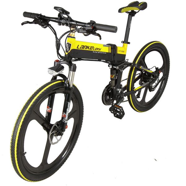 

lankeleisi xt750 sports edition electric mountain bike 400w 48v electric bicycles eu foldable e bike with hydraulic disc brake, Silver;blue
