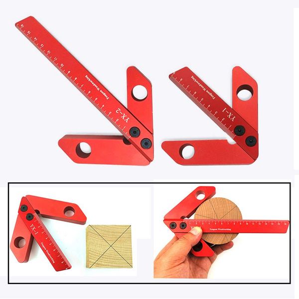 

woodworking center scribe 45/90 degree angle line gauge square center scribe carpenter ruler finder measuring tool