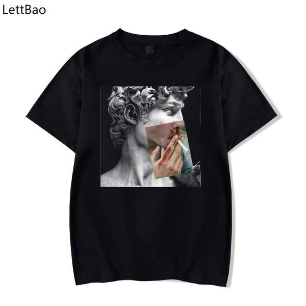 

sport david michelangelo smokes t shirt harajuku cotton t shirt funny o-neck clothing man tee streetwear men t shirt