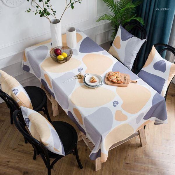 

geometric table cover cobblestone tablecloths dustproof print cushion cover polyester background cloth home decor dining table1
