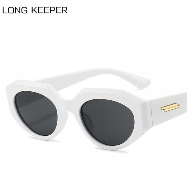

longkeeper fashion punk oval sunglasses women new vintage cat eye sun glasses ladies retro small travel eyewears uv400 oculos, White;black