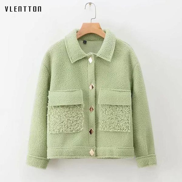 

autumn winter imitation mink velvet warm jacket coat women chic gold button short plush jackets coats female casual outwear, Black;brown