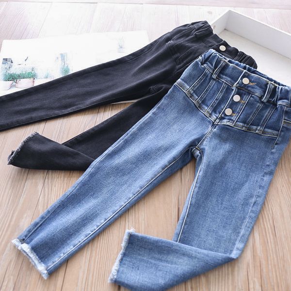 

pencil pants jeans girls' trousers children's clothing wholesale, Blue