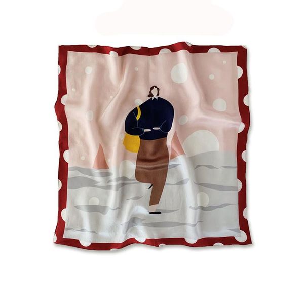 

дельфин небольшой квадратный шарф 53x53 100% природа шелк мультфильм девушка весна осень бандана винтажные повязки сумка шарф керчии, Blue;gray