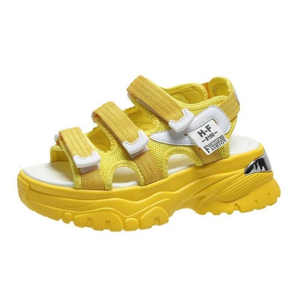 

2021 new three inches tall of women's fashionable sandals summer thick sweet beach beautiful multicolored deep peep toe shoes swe2, Black