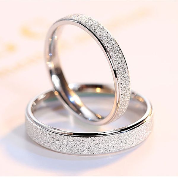 

fashion tonglin s925 sterling silver ring for girls simple fashion frosted inner arc couple couple rings closed ornament for boyfriend fashi