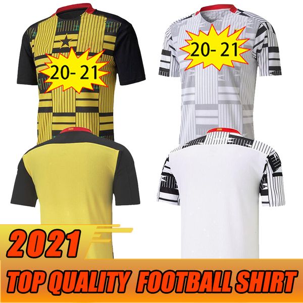 

20 21 new ghana thomas soccer jerseys home schlupp kudus j.ayew caleb ekuban samuel owusu soccer shirt national team football uniforms, Black;yellow