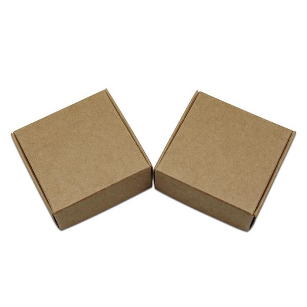 

30pcs lot brown variety sizes square kraft paper package box paperboard festival gifts crafts packing box carton board pack box h bbyuvt