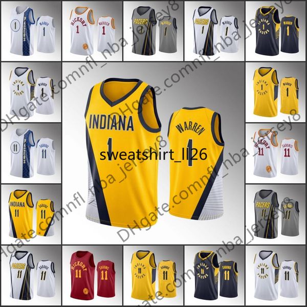 

men basketball jersey t.j. warren indiana nba domantas sabonis pacers 2019-20 jerseys, Black;red