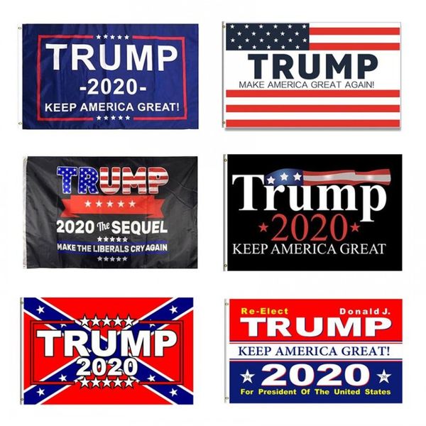 

90*150cm 3x5FT Keep America Great Donald for President Campaign Banner 12 Styles Trump 2020 Flag Donald Trump Flag Train Garden Flags