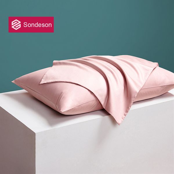 Сондизон женская красота 100% шелковая благородная розовая наволочка 25 мама шелковистая здоровая кожа подушка для волос для мужчин дети бесплатная доставка 201114