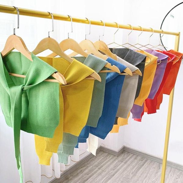 

winter women casual cotton thick neck warmer reverisble scarf shawl girl knitted poncho pashmine tippet child kids knitted wraps, Blue;gray