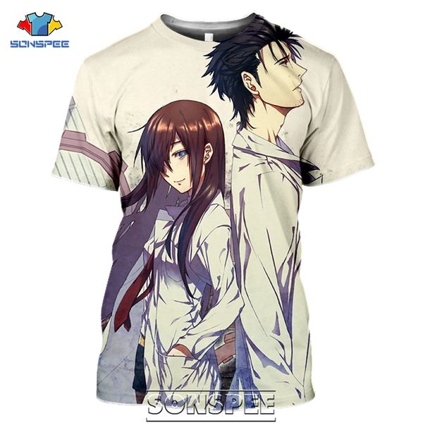 

anime steins gate cool japanese cartoon cute girl 3d mens homme 3d print shirts harajuku hippie harajuku men clothing
