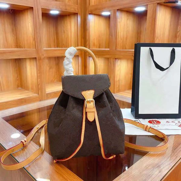 

backpack bag shoulder bag detachable shoulder strap canvas+calfskin fashion letter pattern drawstring black men's and women's s