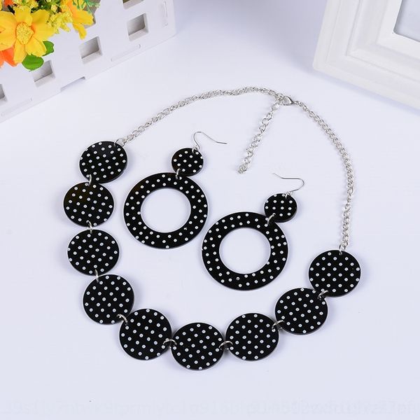 

lnatf new personalized creative ring polka exaggerated earrings set ear dot personalized creative new earrings necklacepolka dot necklace ea