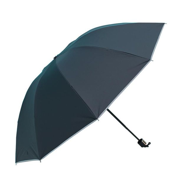 

mens portable ten bone windproof umbrella business creative tri folding umbrella double enlarged car reflective rain umbrella bbyhzk lg2010