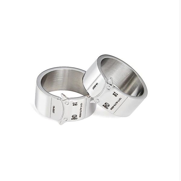 

alyx rings 2020 men women 1017 9sm smooth alyx buckle ring stainless steel colorfast metal engraved buckle, Silver
