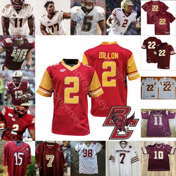

custom 2020 boston college football jersey ncaa college grosel b.j. raji richardson allen zay flowers white jake burt lindstrom bailey long, Black;red