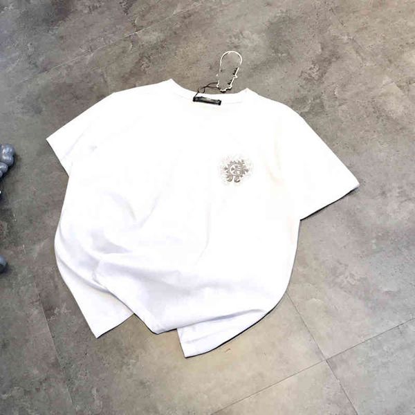 

2022 factory wholesale new cro stereo print short t-shirt for women's summer loose couple fashion large half sleeve a1, White