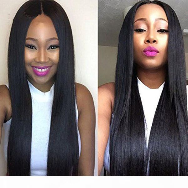 

150% density straight lace front human hair wigs for black women pre plucked with baby hair brazilian remy hair wig fzp70, Black;brown