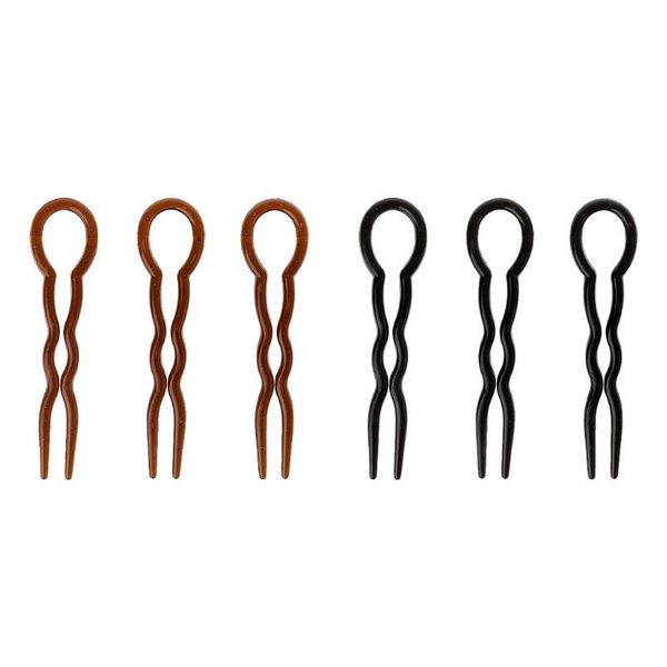 

3pcs fork tools braid hairstyle hair fork u shape fork clips pin accessories 3p jllxhe, Silver