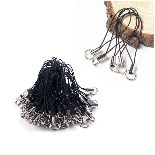 

100pcs/lot thread cord bag key ring diy bags toys phone hanger clips key holder keychain diy keyfob diy keychain acc bbyuko